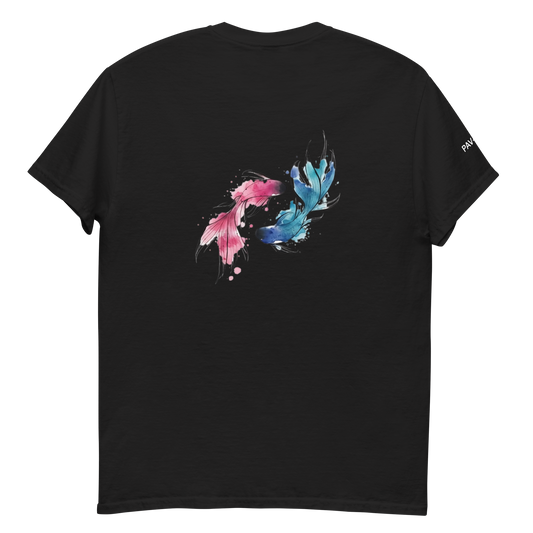 T-shirt Nera Pesci